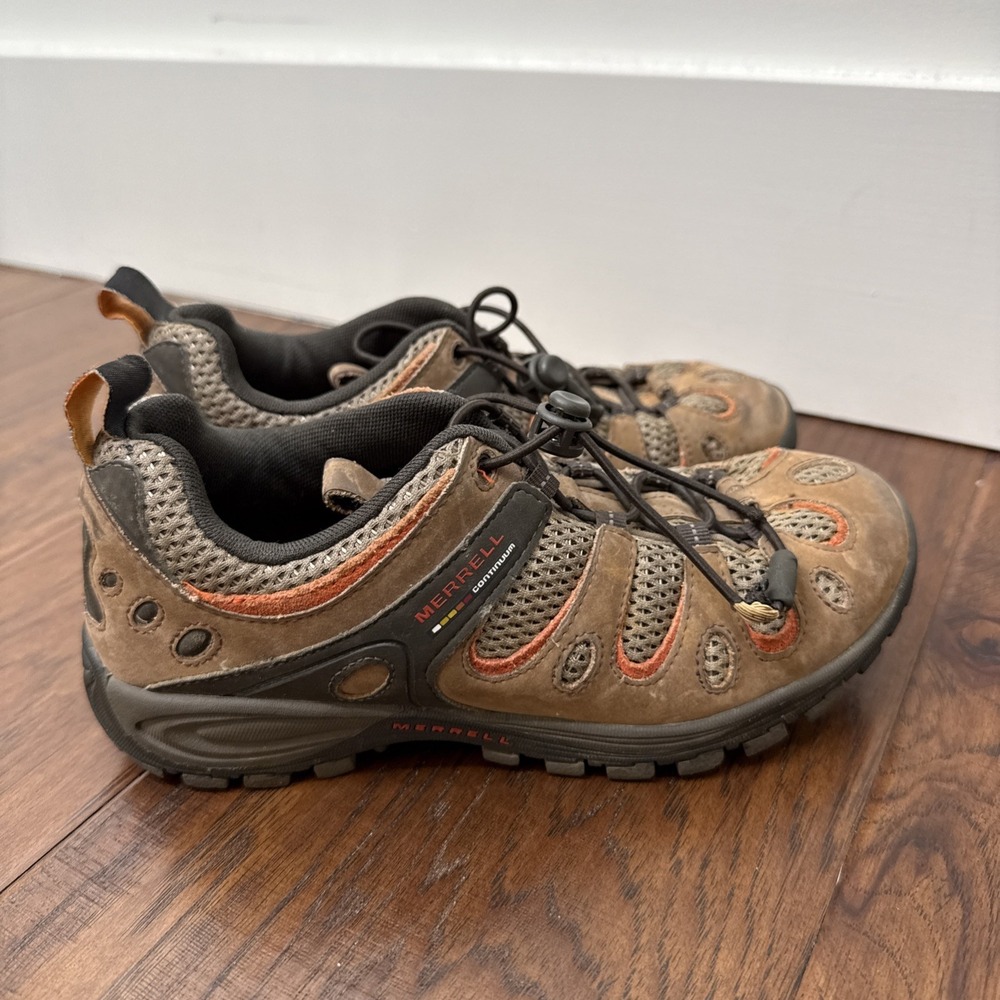 Merrell Chameleon Hex Continuum Hiking Low Top Boot Shoes Kids 3 Brown Outdoors